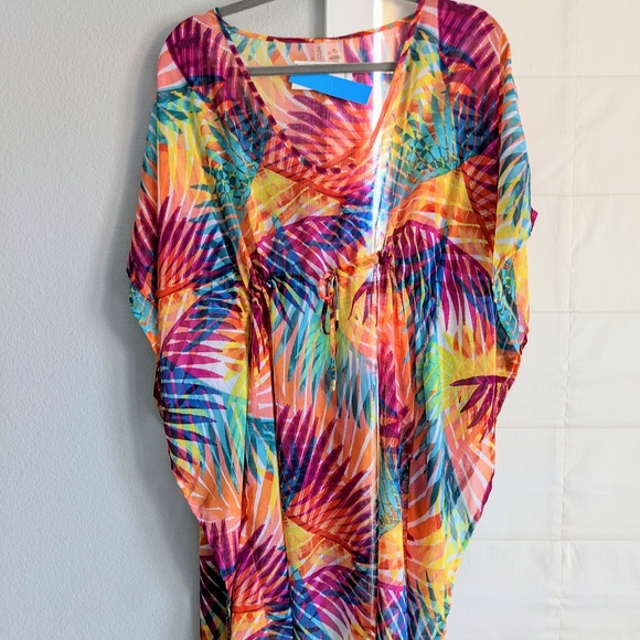 Into the Blue Coverup and Tankini Top Set - Picture 2 of 7